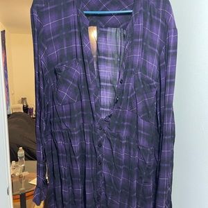 Torrid Purple Button Down Shirt